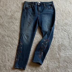 Driftwood embroidered skinny jeans